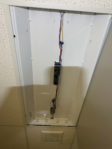 Before: Messy, outdated electrical distribution panel